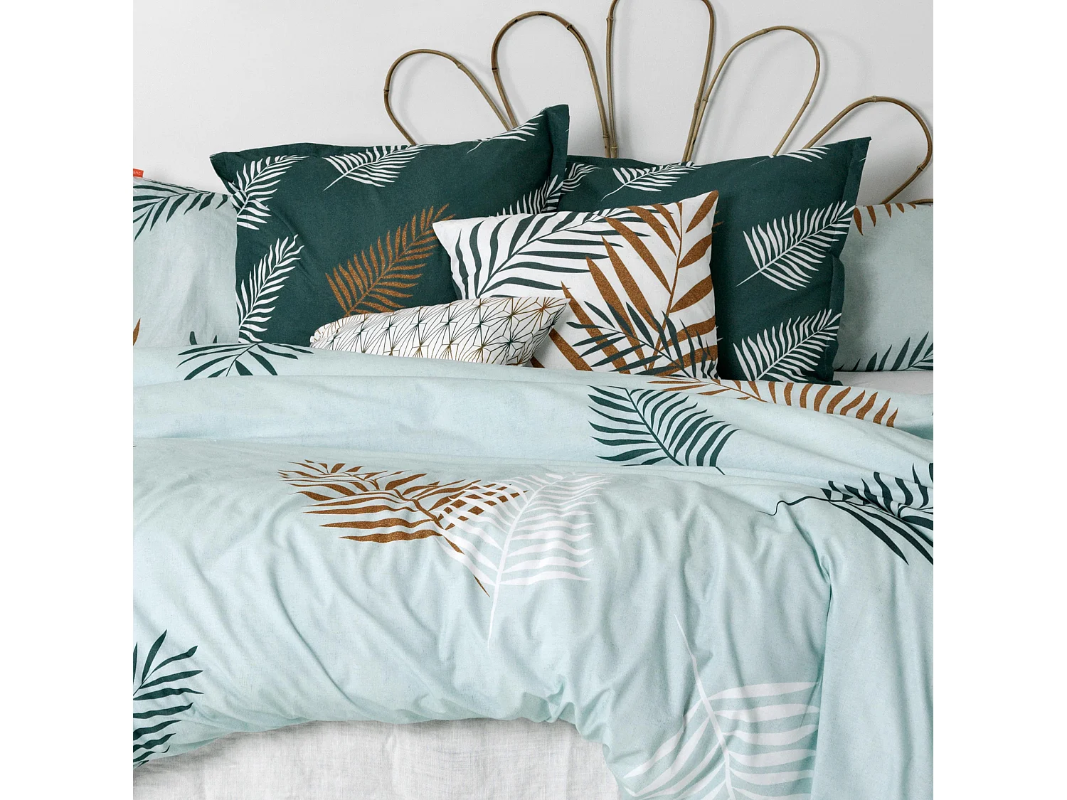 Funda nórdica 155x220 cm (Cama 80/90) Foliage mint