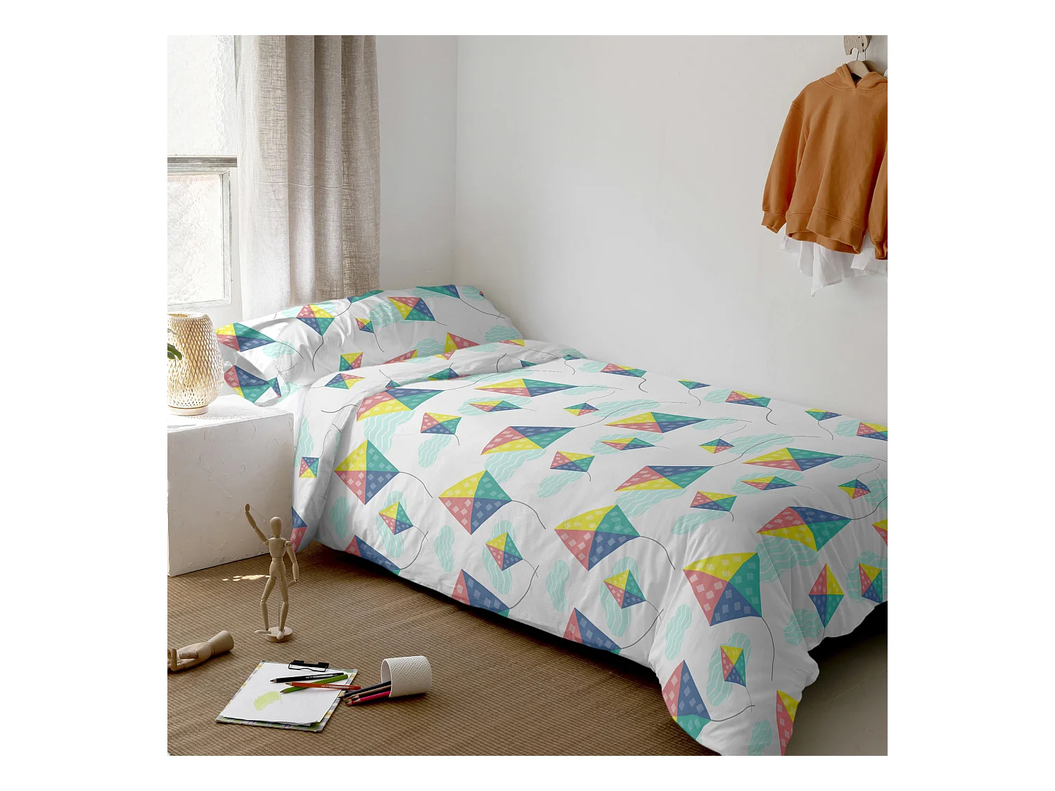 Bettbezug set 2 teiliges 155x220 cm (Bett 80/90) Kite (D)