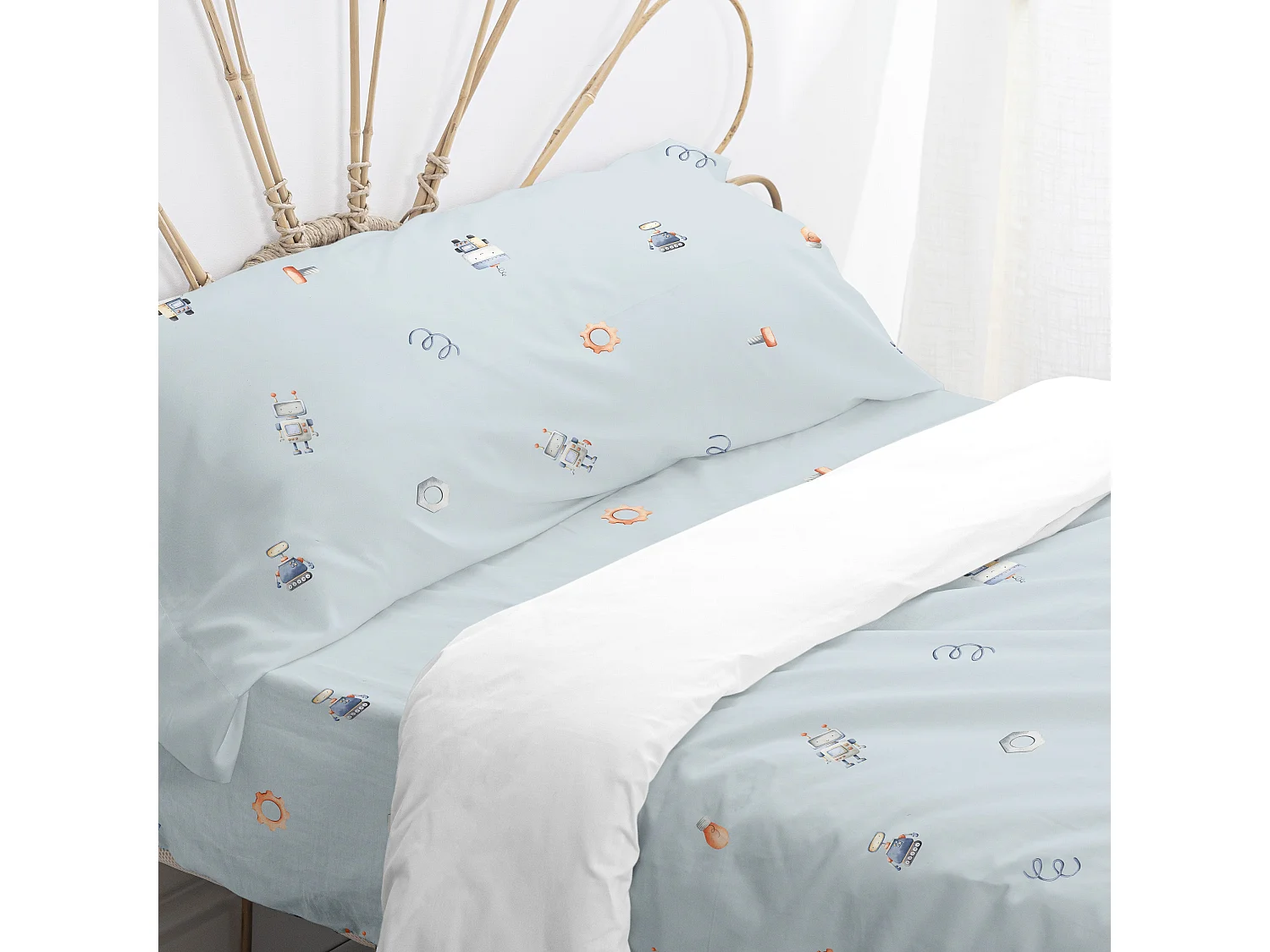 Juego nórdico 2 piezas 140x200 cm (Cama 80) Nut