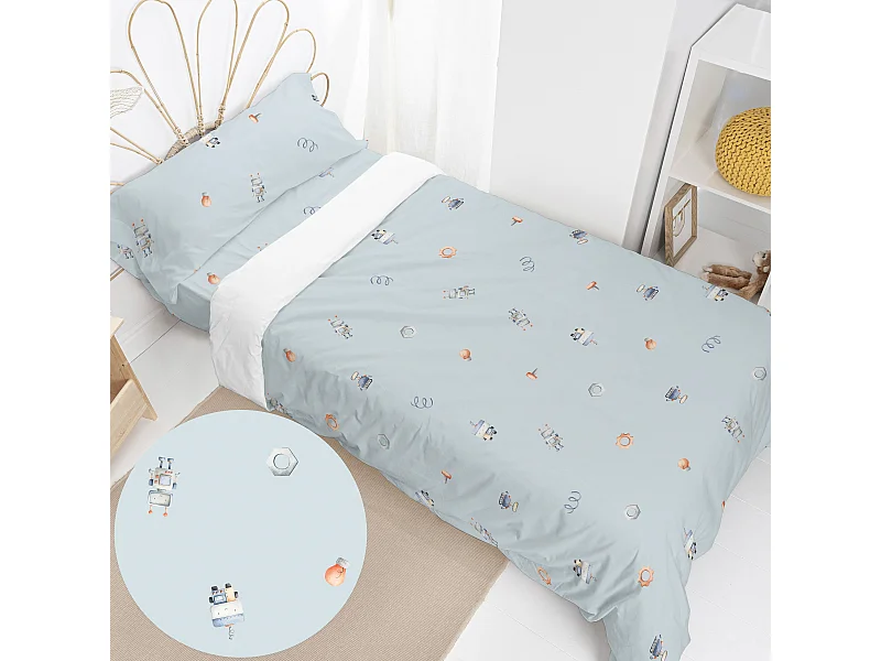 Juego nórdico 2 piezas 140x200 cm (Cama 80) Nut