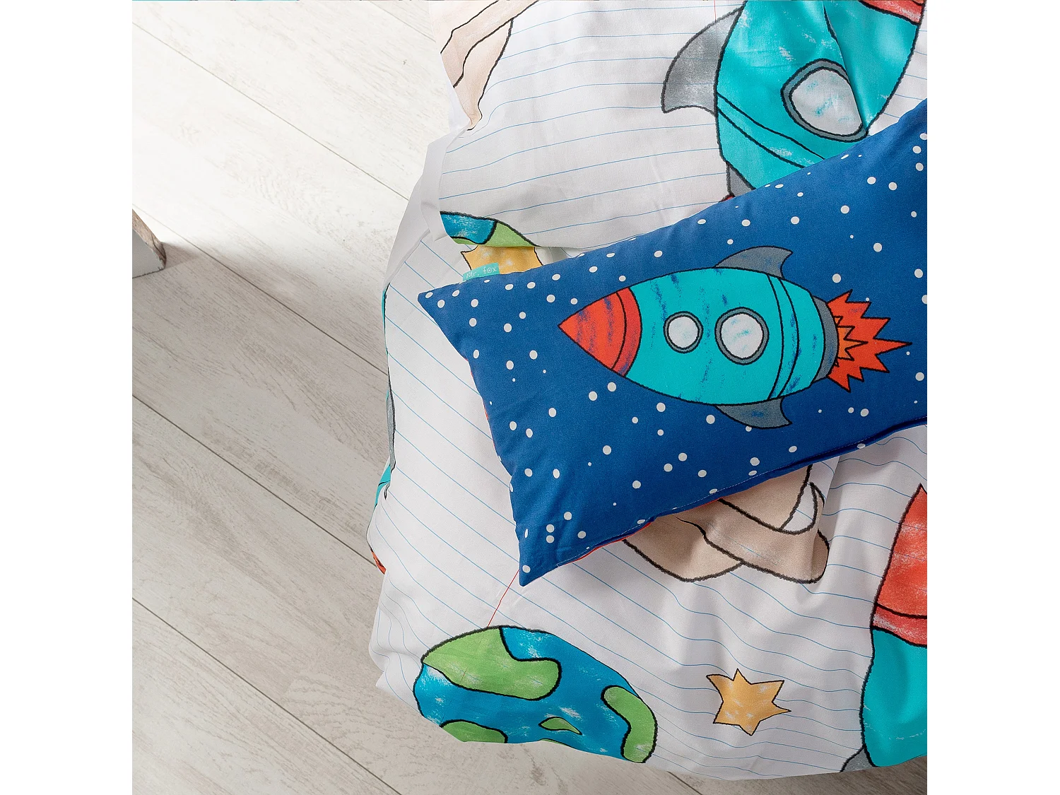 Parure housse de couette 2 pièces 155x220 cm (Lit 80/90) Space rocket