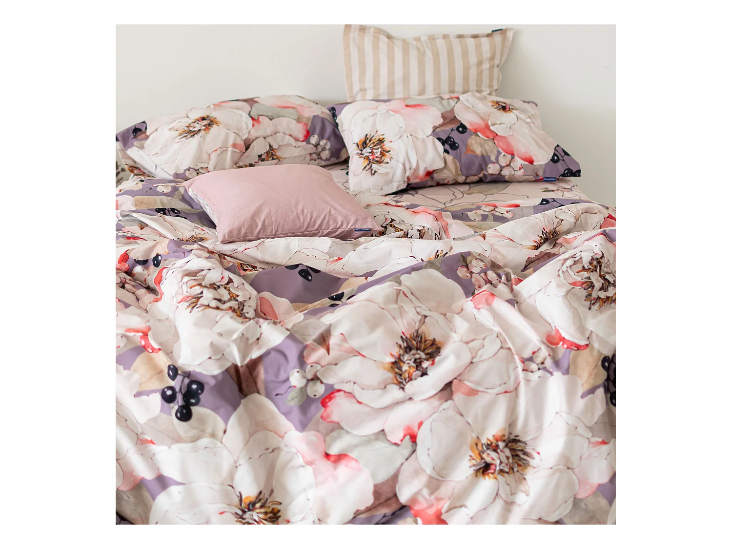 Housse de couette 260x240 cm (Lit 180/200) White peonies