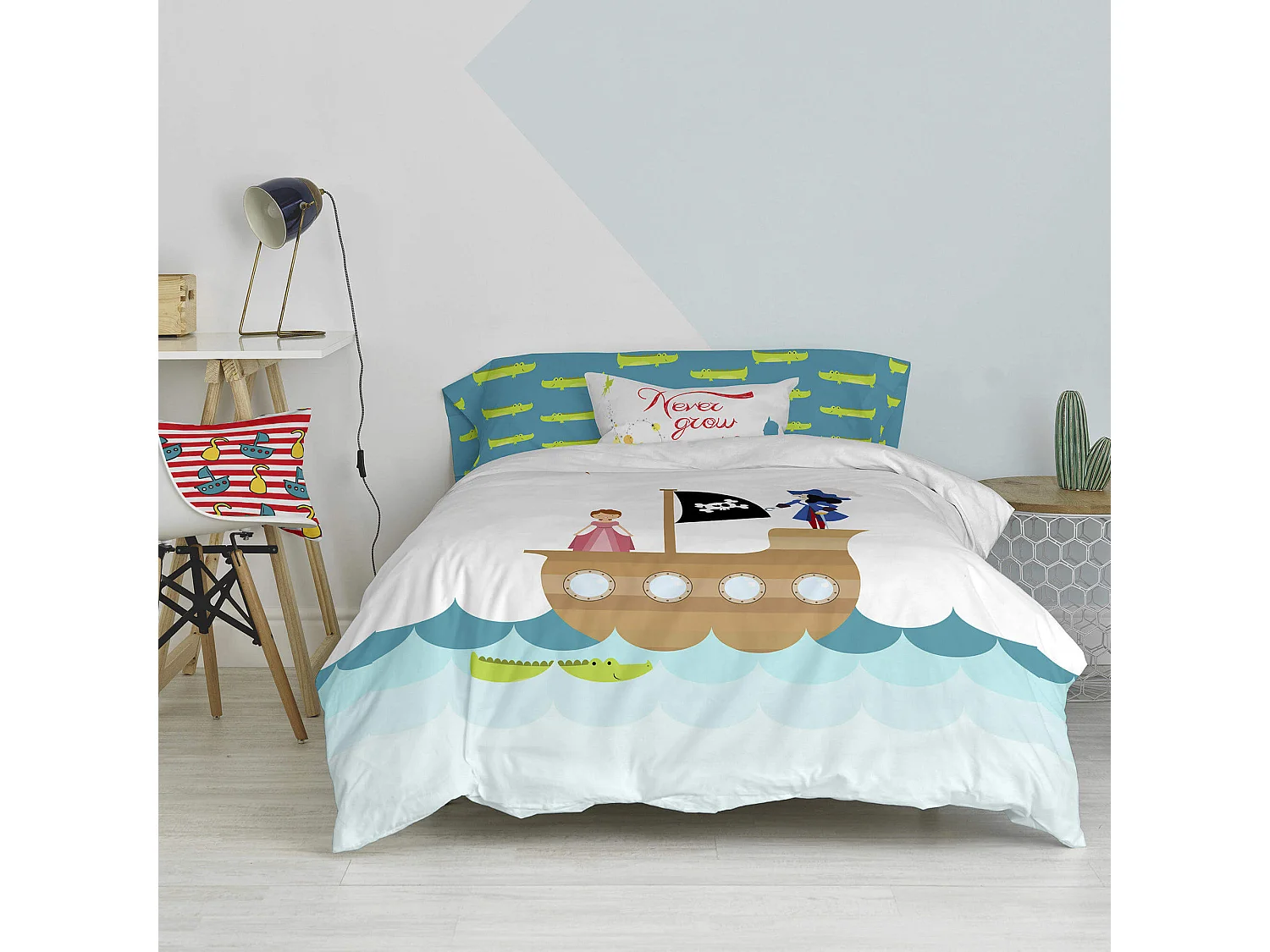 Parure housse de couette 2 pièces 155x220 cm (Lit 80/90) Flying boy