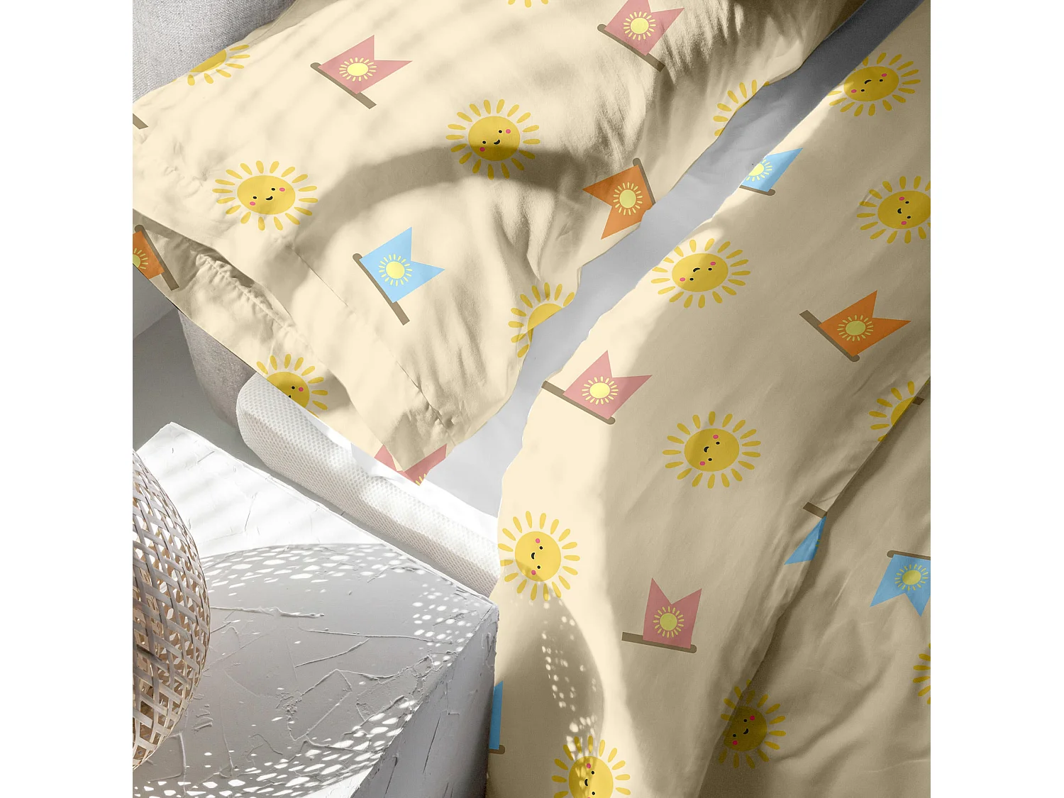 Bettbezug set 2 teiliges 155x220 cm (Bett 80/90) Camping (D)