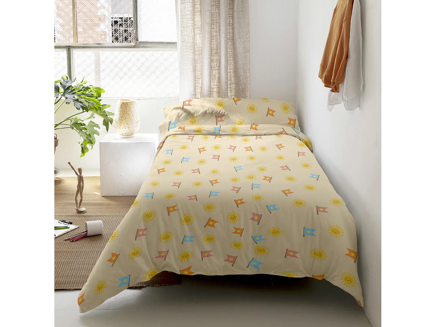 Dekbedovertrekset 2-delig 155x220 cm (Bed 80/90) Camping (D)