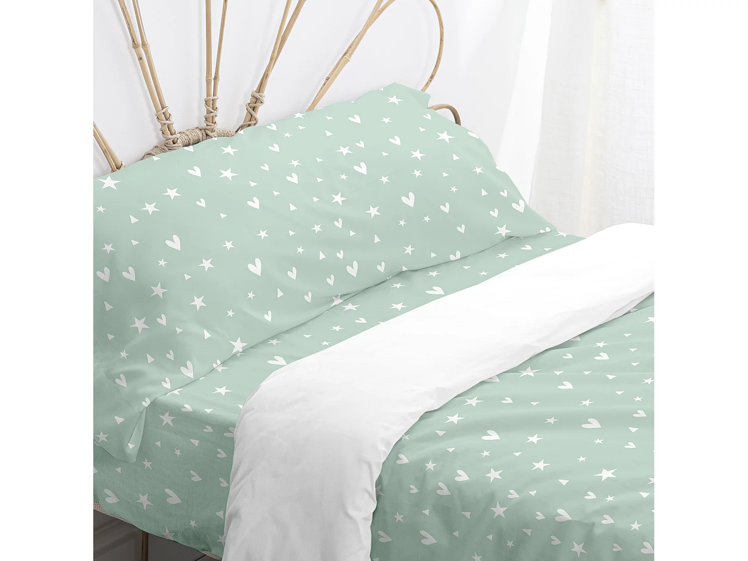 Parure housse de couette 2 pièces 140x200 cm (Lit 80) Fairy dust