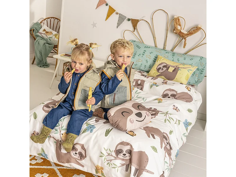 Bettbezug set 2 teiliges 155x220 cm (Bett 80/90) Happy sloth