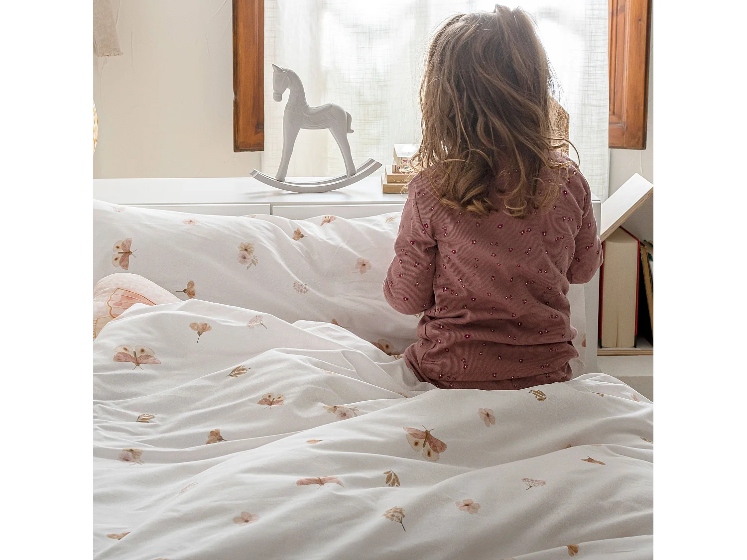 Parure housse de couette 2 pièces 140x200 cm (Lit 80) Butterfly