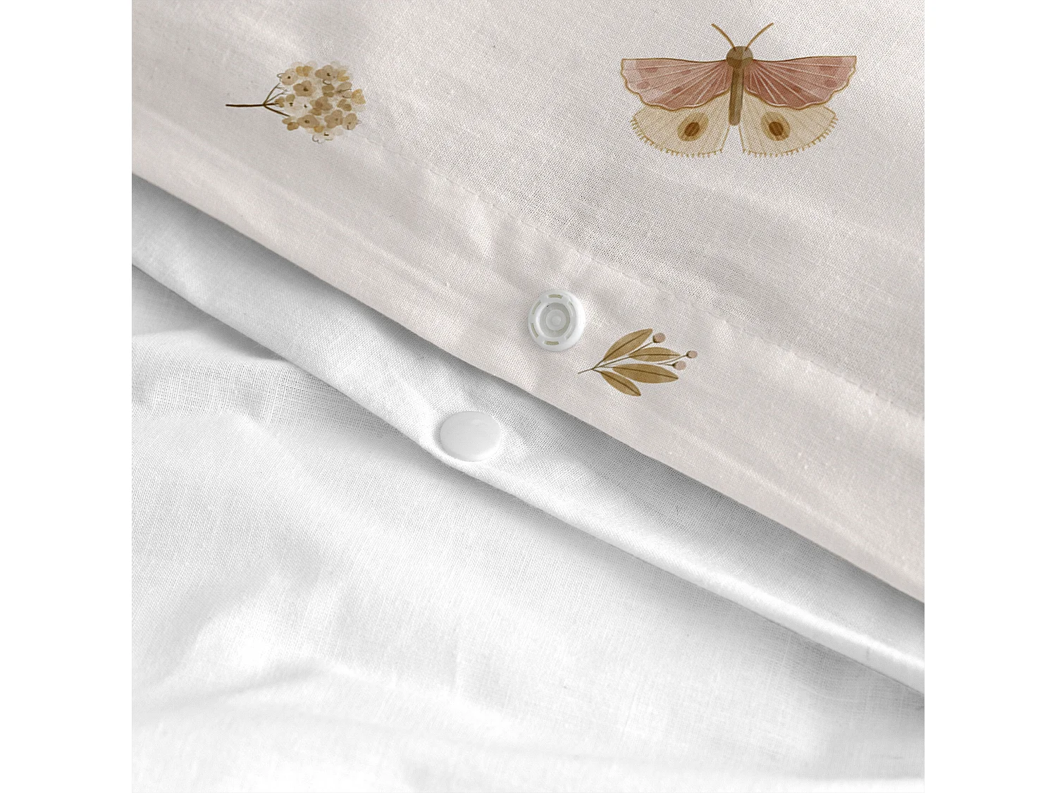 Parure housse de couette 2 pièces 140x200 cm (Lit 80) Butterfly