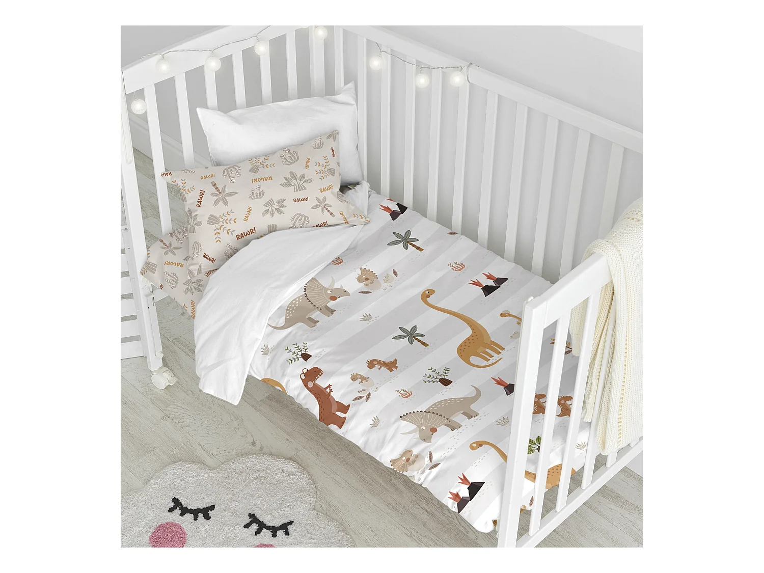 Dekbedovertrekset 2-delig 115x145 cm (Ledikant) Dino family