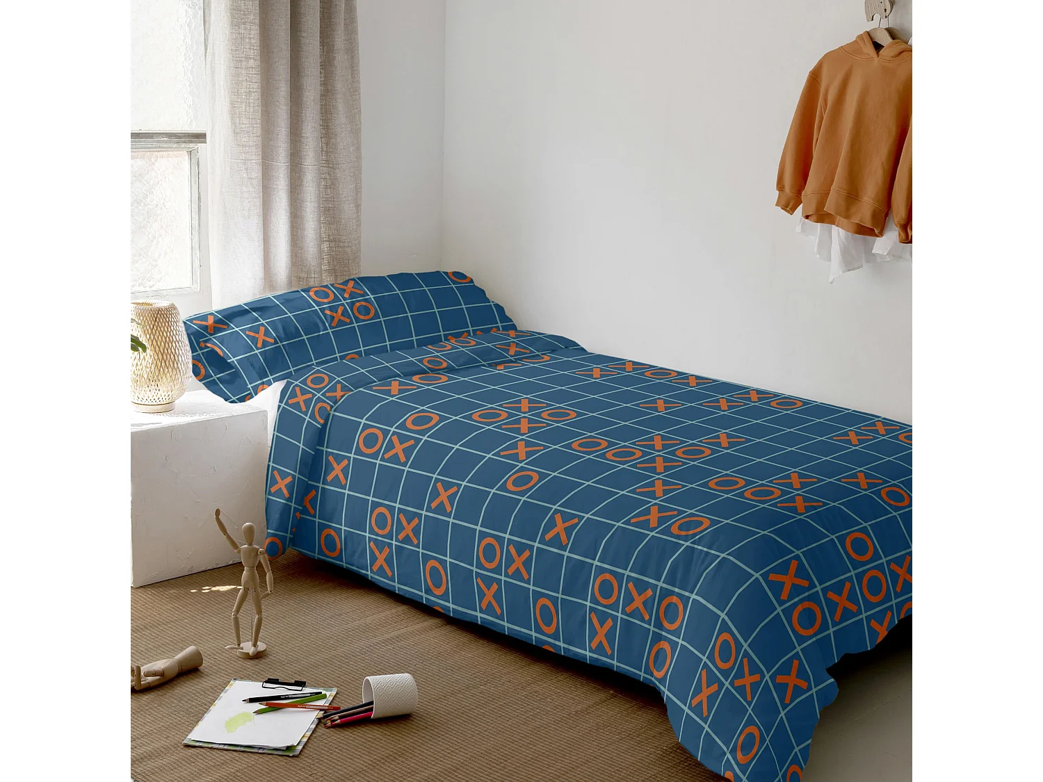 Parure housse de couette 2 pièces 155x220 cm (Lit 80/90) Notebook (D)