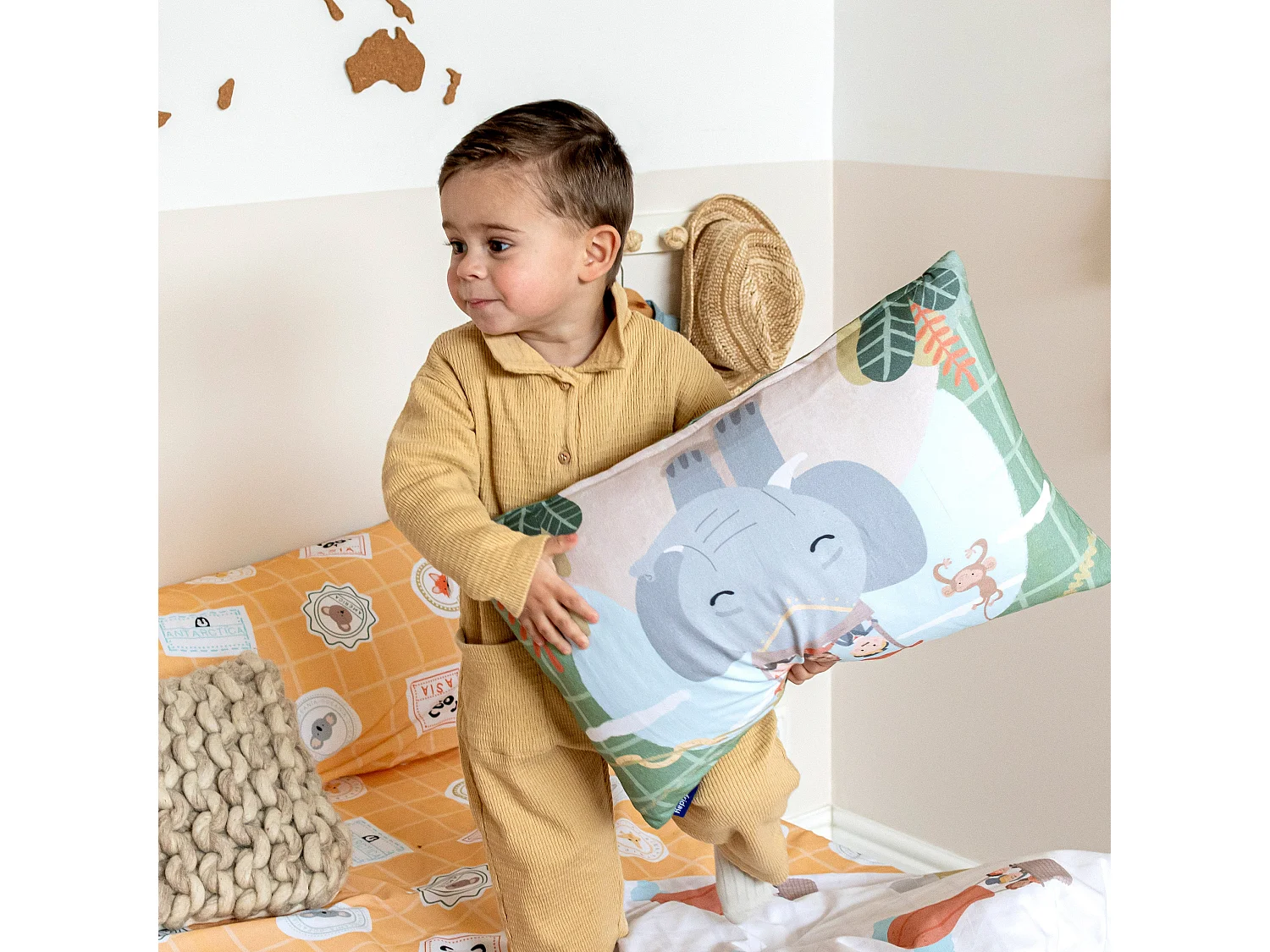 Bettbezug set 2 teiliges 180x220 cm (Bett 105) World trip