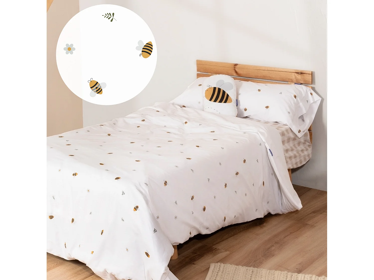 Jogo nórdico 2 piezas 180x220 cm (Cama 105) Honey