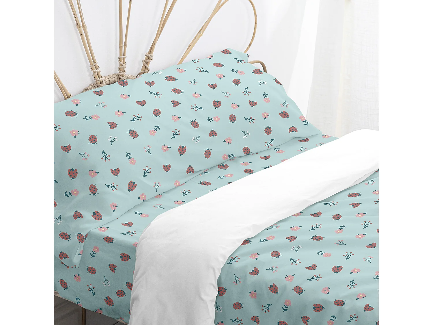 Parure housse de couette 2 pièces 140x200 cm (Lit 80) Catarinas