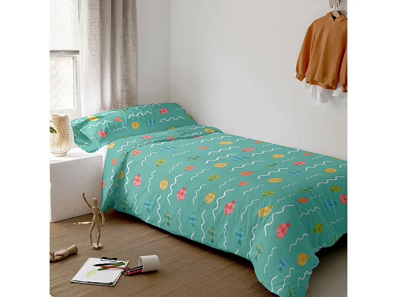 Jogo nórdico 2 piezas 155x220 cm (Cama 80/90) World map (D)