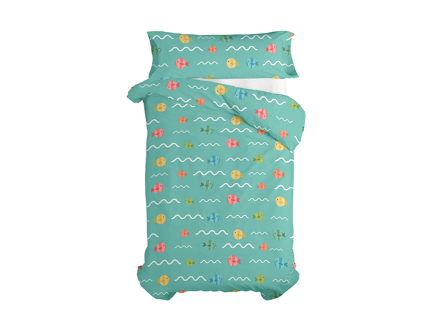 Parure housse de couette 2 pièces 155x220 cm (Lit 80/90) World map (D)