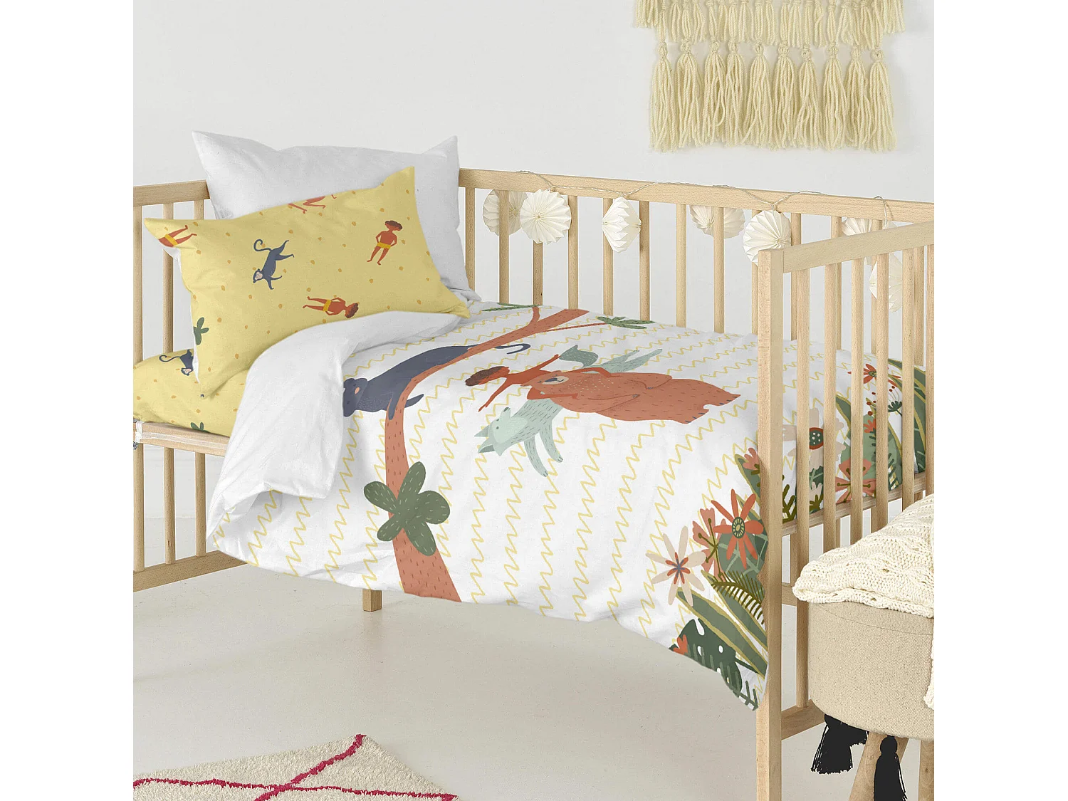 Bettbezug set 2 teiliges 100x135 cm (Kinderbett) Jungle life