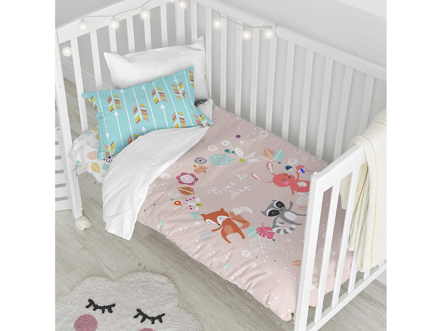 Set copripiumino lettino 2 pezzi 100x135 cm (Lettino) Fantasy