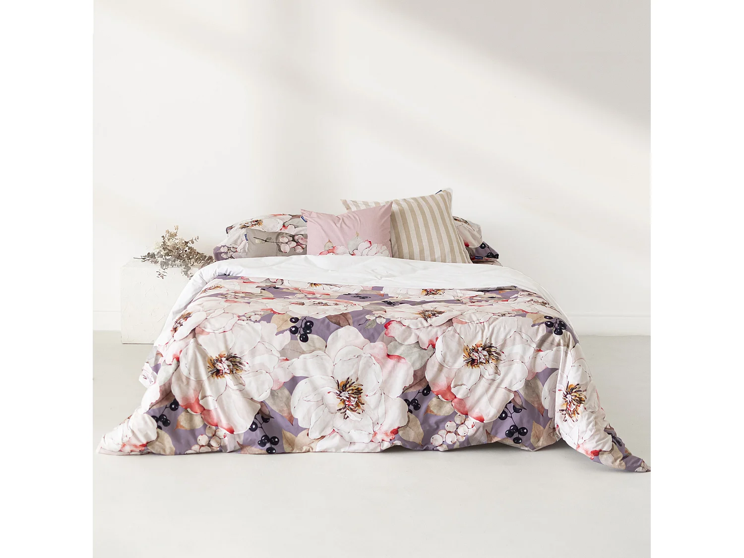 Bettbezug 240x220 cm (Bett 150/160) White peonies