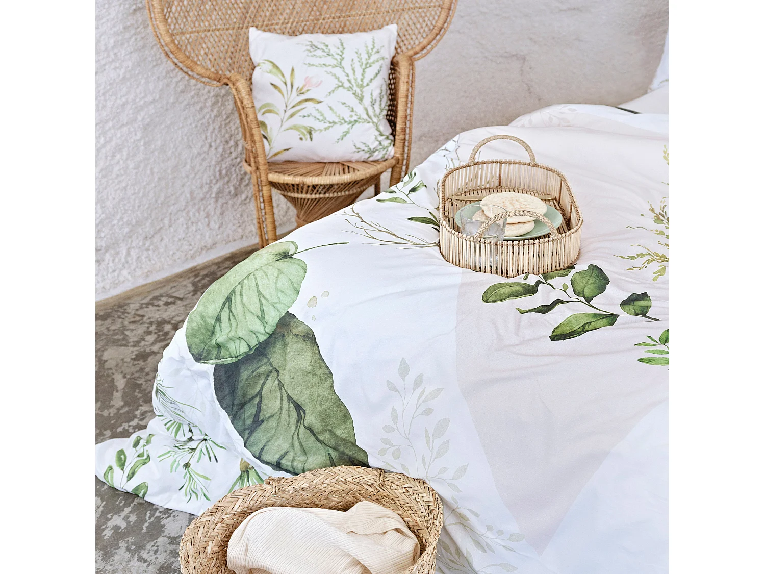 Housse de couette 220x220 cm (Lit 135/140) Herbal
