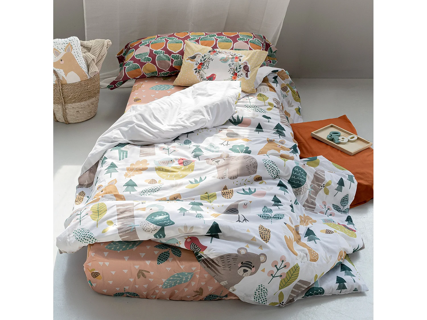 Parure housse de couette 2 pièces 155x220 cm (Lit 80/90) Harvestwood