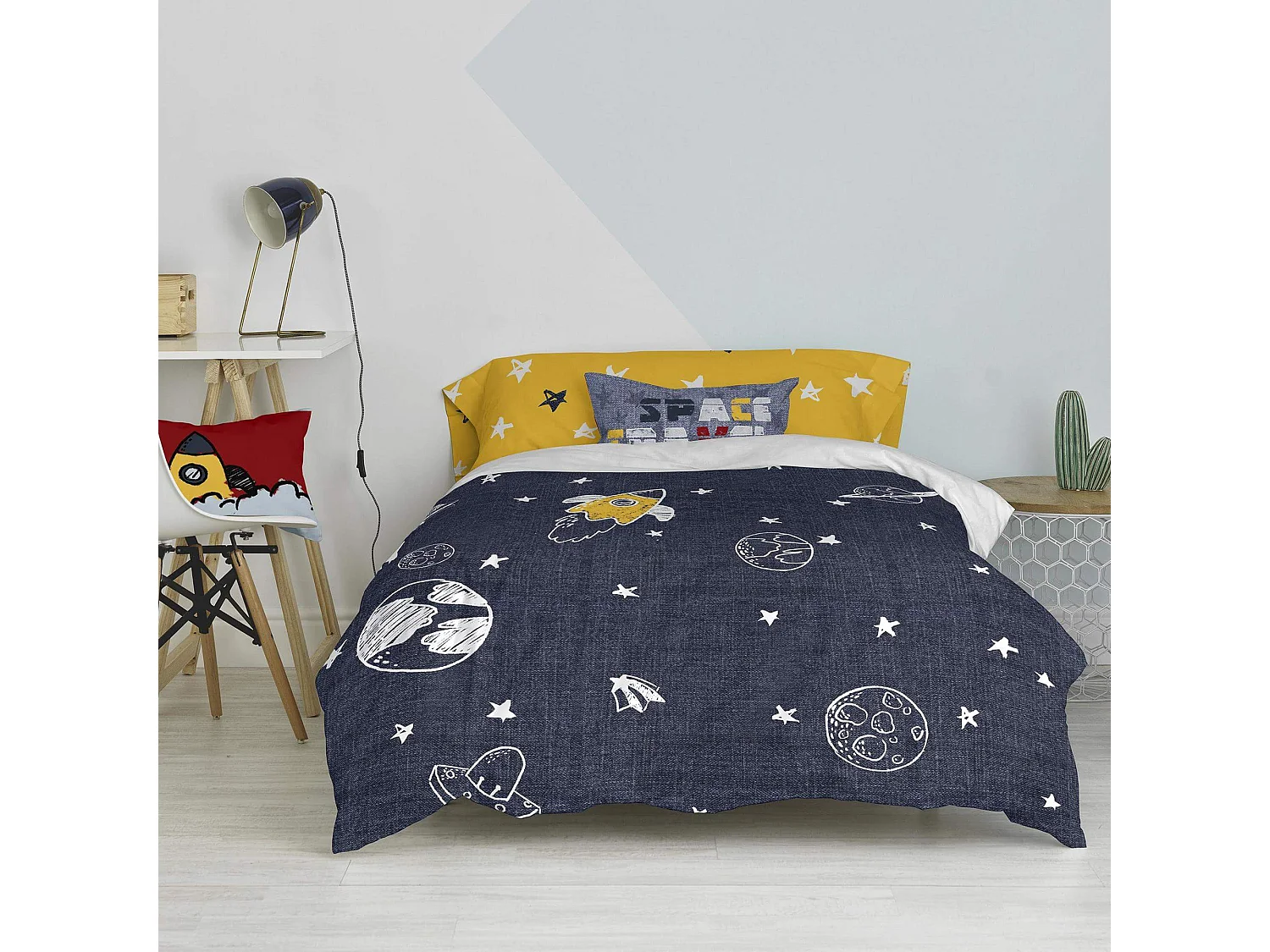 Bettbezug set 2 teiliges 155x220 cm (Bett 80/90) Starspace