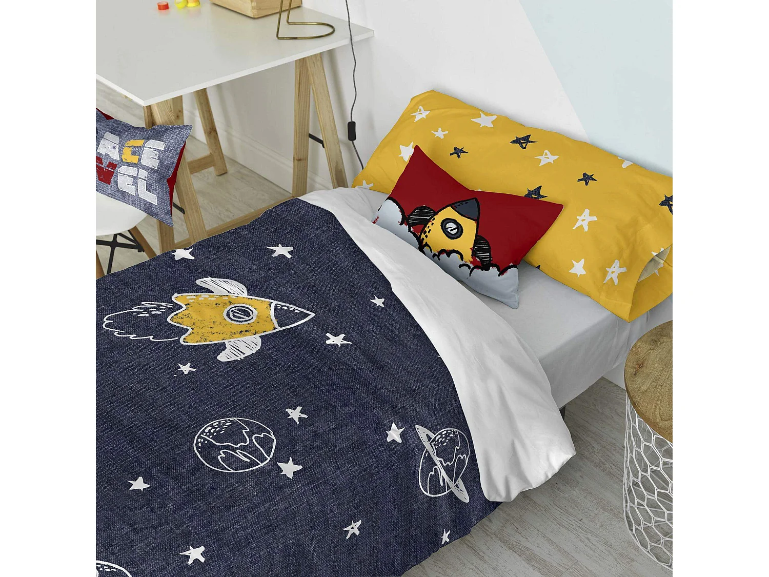 Bettbezug set 2 teiliges 155x220 cm (Bett 80/90) Starspace