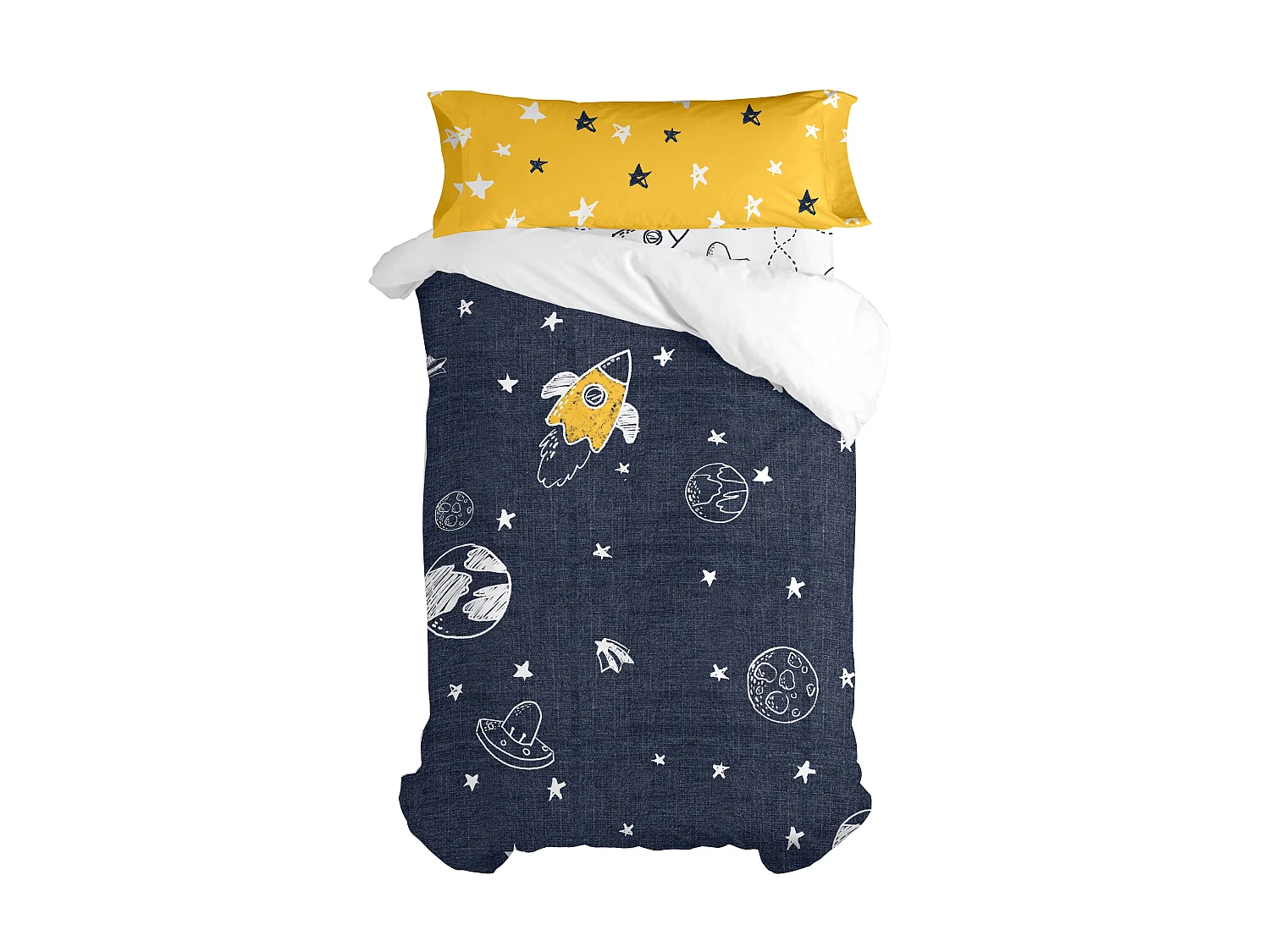 Bettbezug set 2 teiliges 155x220 cm (Bett 80/90) Starspace