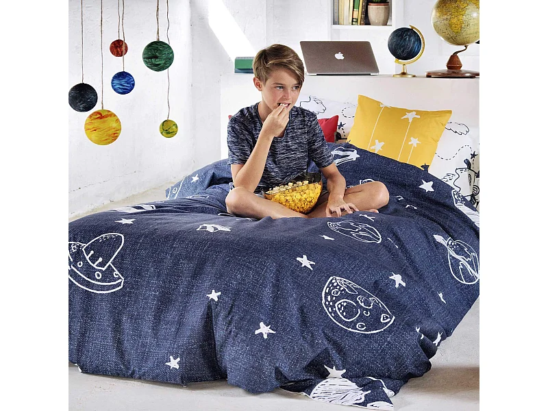 Bettbezug set 2 teiliges 155x220 cm (Bett 80/90) Starspace