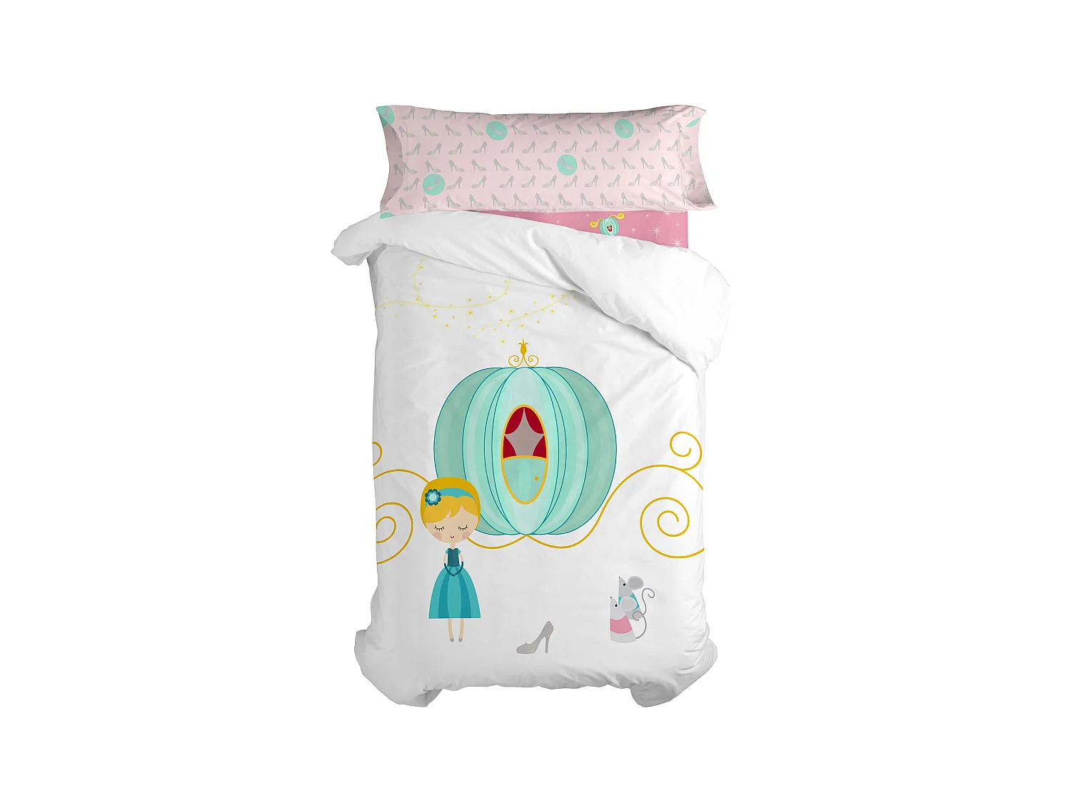 Bettbezug set 2 teiliges 155x220 cm (Bett 80/90) Pumpkin