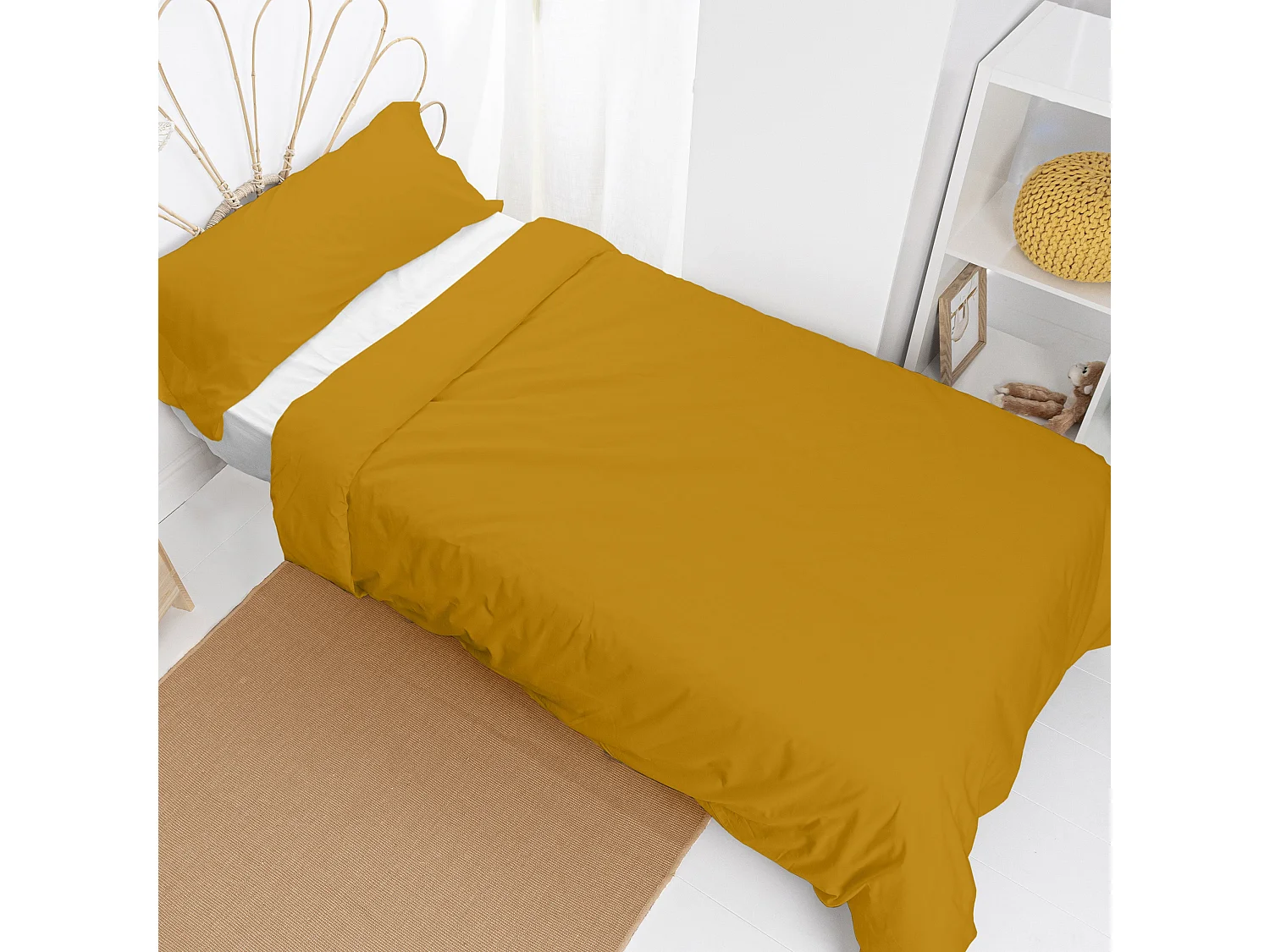 Parure housse de couette 2 pièces 155x220 cm (Lit 80/90) Basic