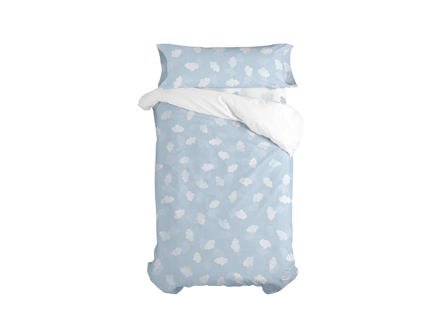 Set copripiumino lettino 2 pezzi 155x220 cm (Letto 80/90) Clouds
