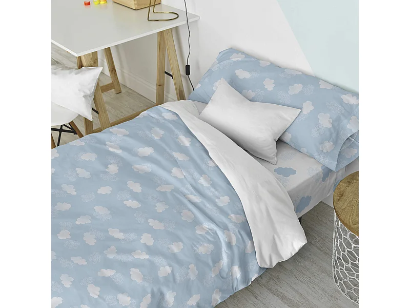 Set copripiumino lettino 2 pezzi 155x220 cm (Letto 80/90) Clouds