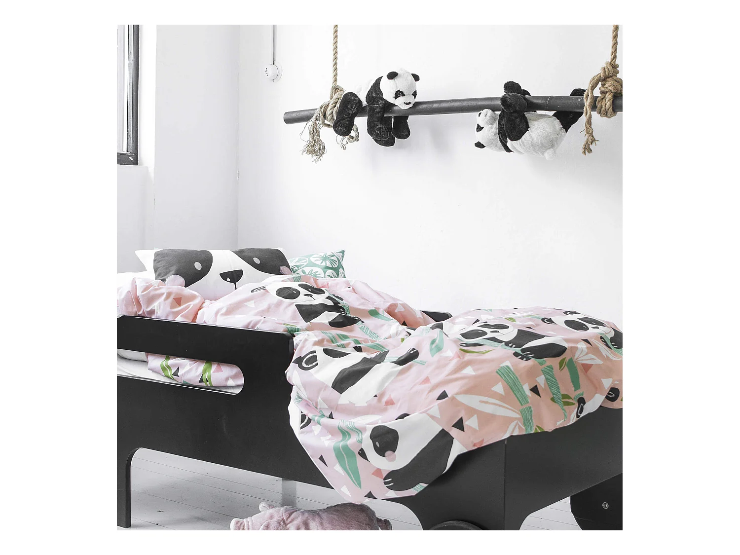 Dekbedovertrekset 2-delig 155x220 cm (Bed 80/90) Panda garden