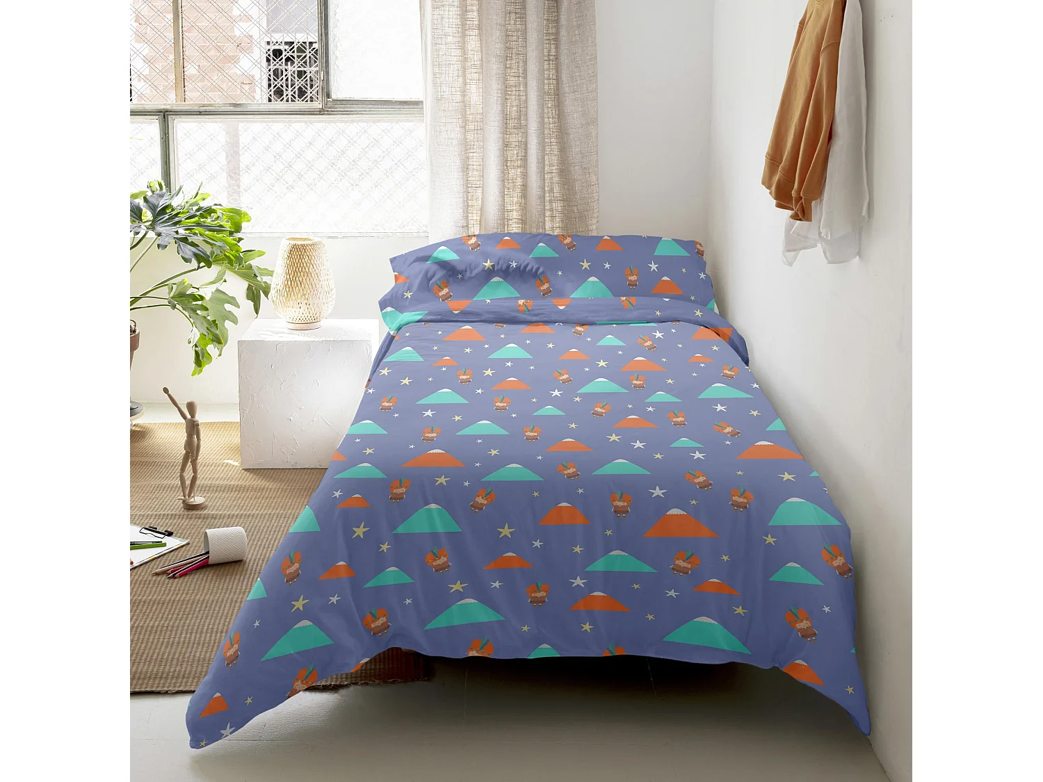 Dekbedovertrekset 2-delig 155x220 cm (Bed 80/90) Indian night (D)