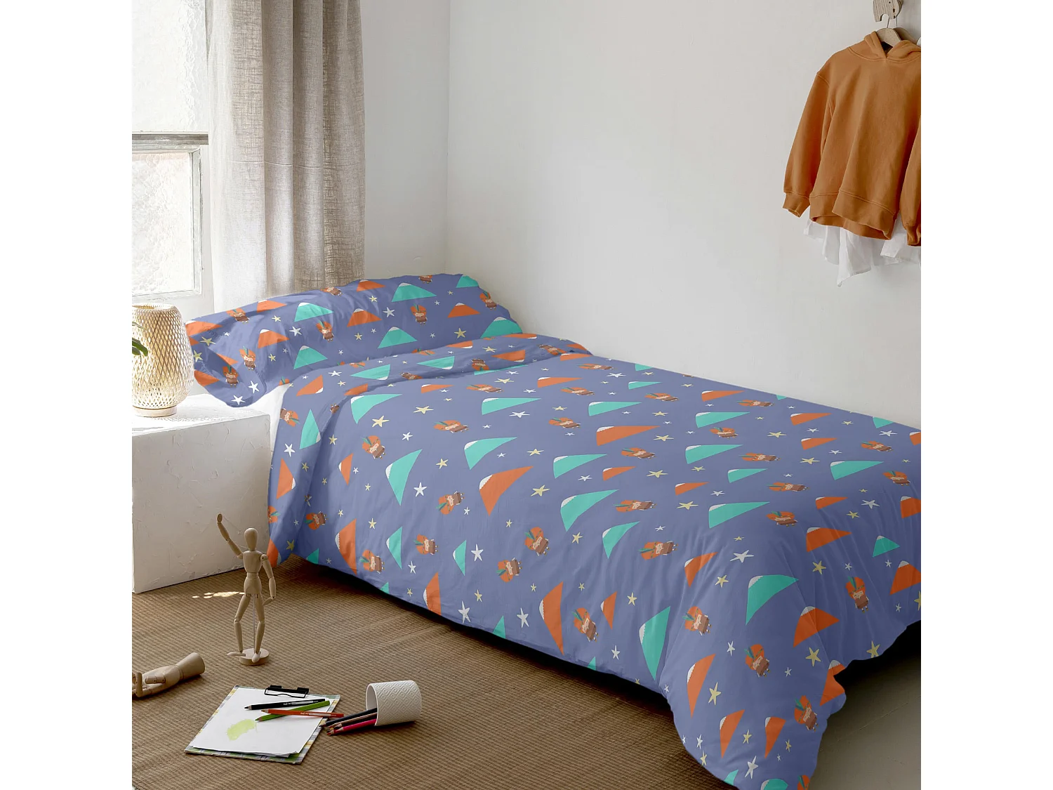 Dekbedovertrekset 2-delig 155x220 cm (Bed 80/90) Indian night (D)