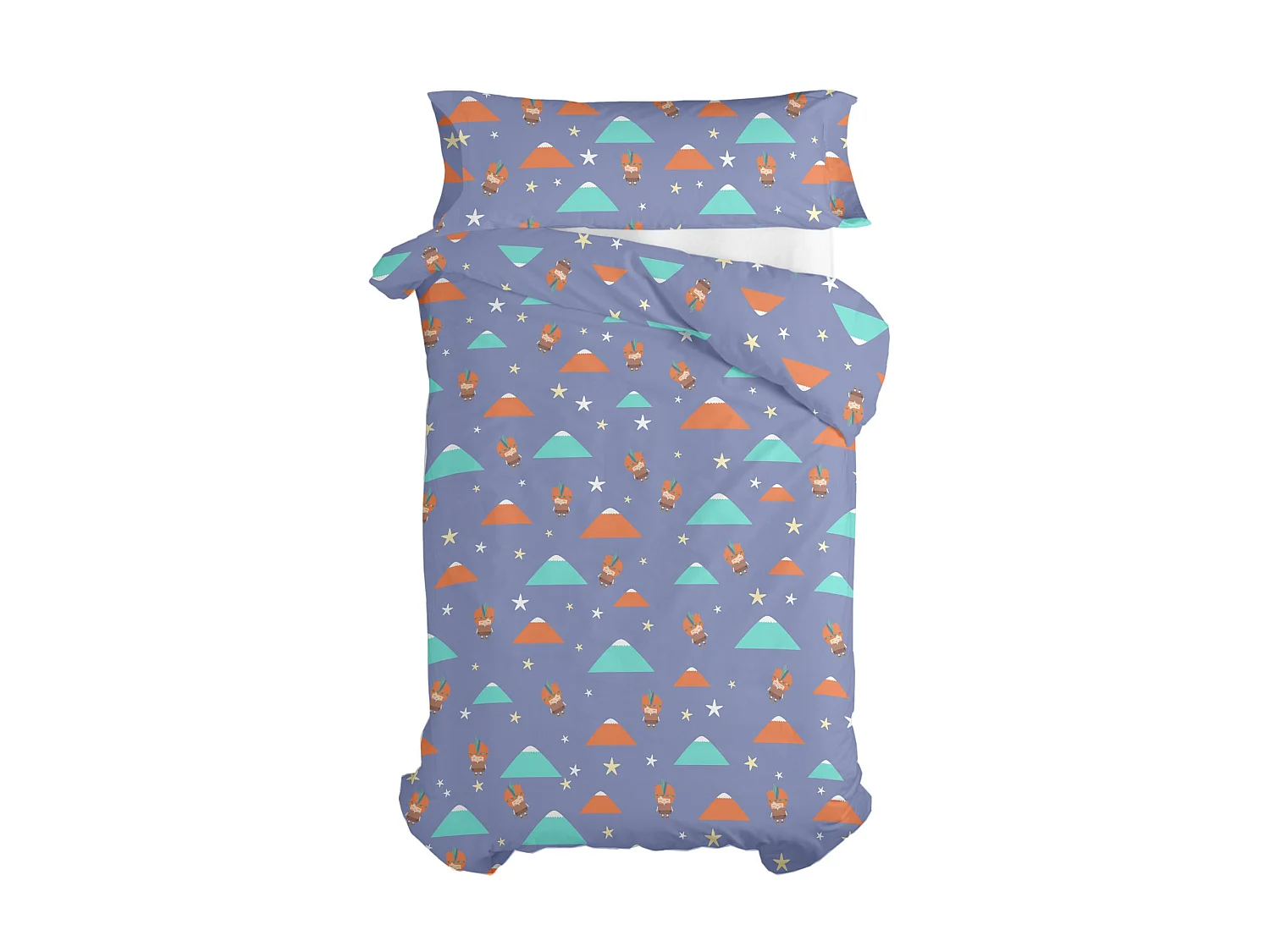 Dekbedovertrekset 2-delig 155x220 cm (Bed 80/90) Indian night (D)