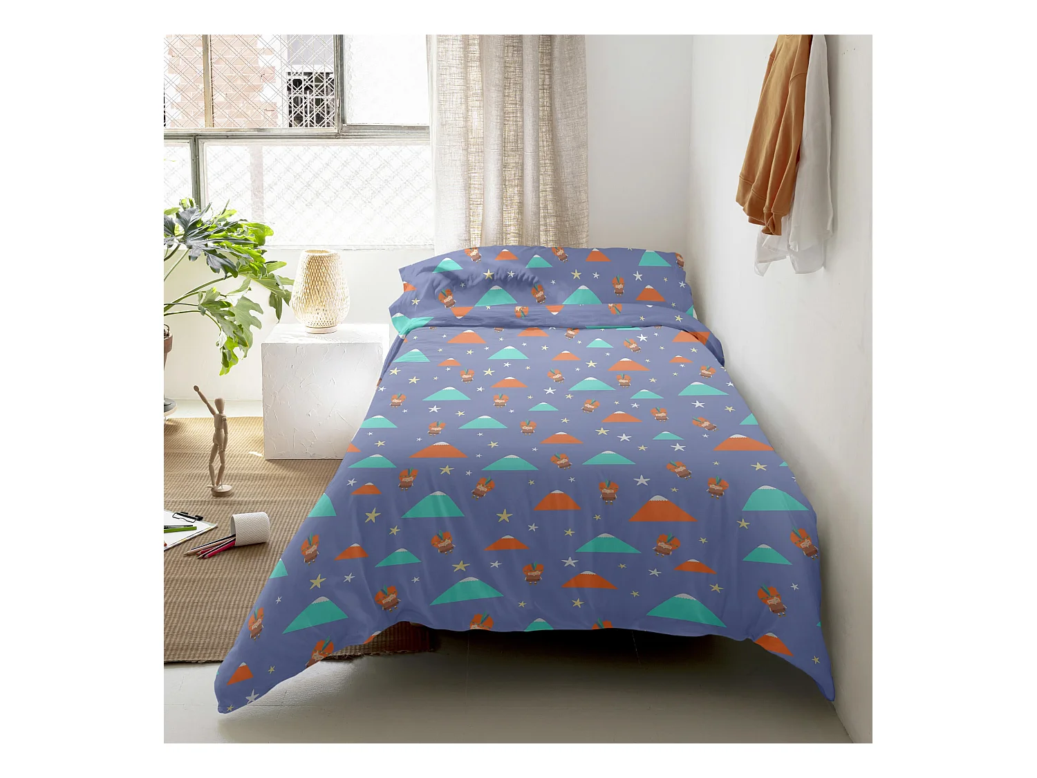 Dekbedovertrekset 2-delig 155x220 cm (Bed 80/90) Indian night (D)