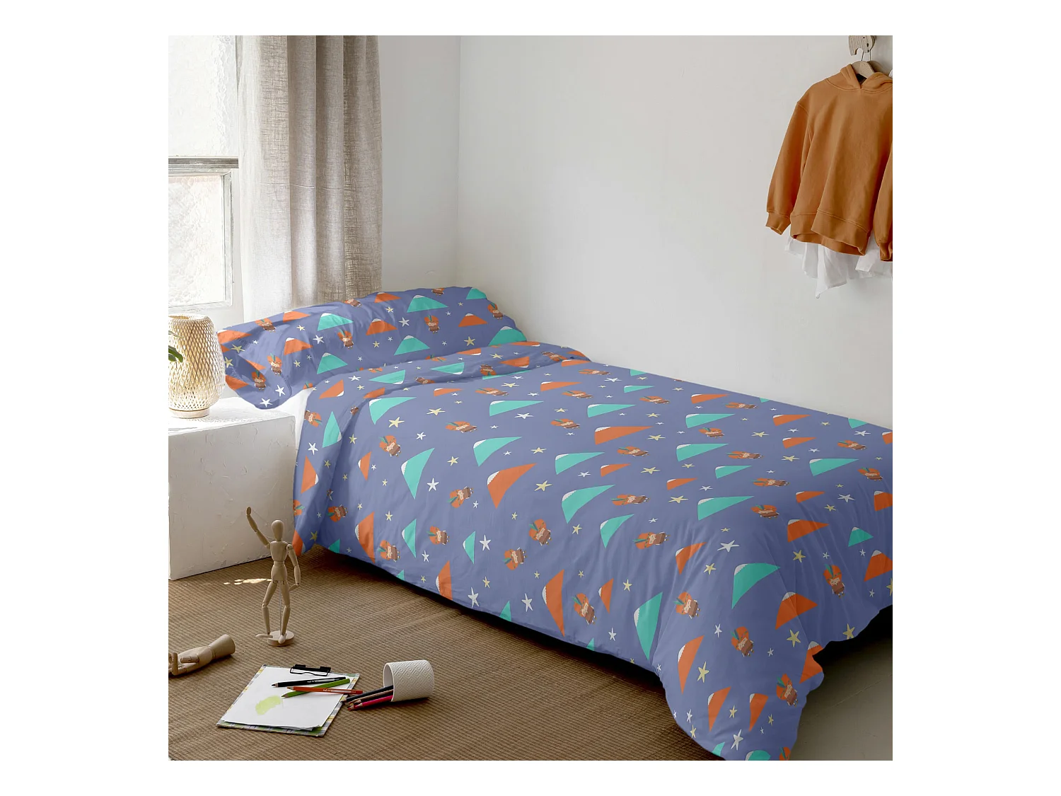 Dekbedovertrekset 2-delig 155x220 cm (Bed 80/90) Indian night (D)