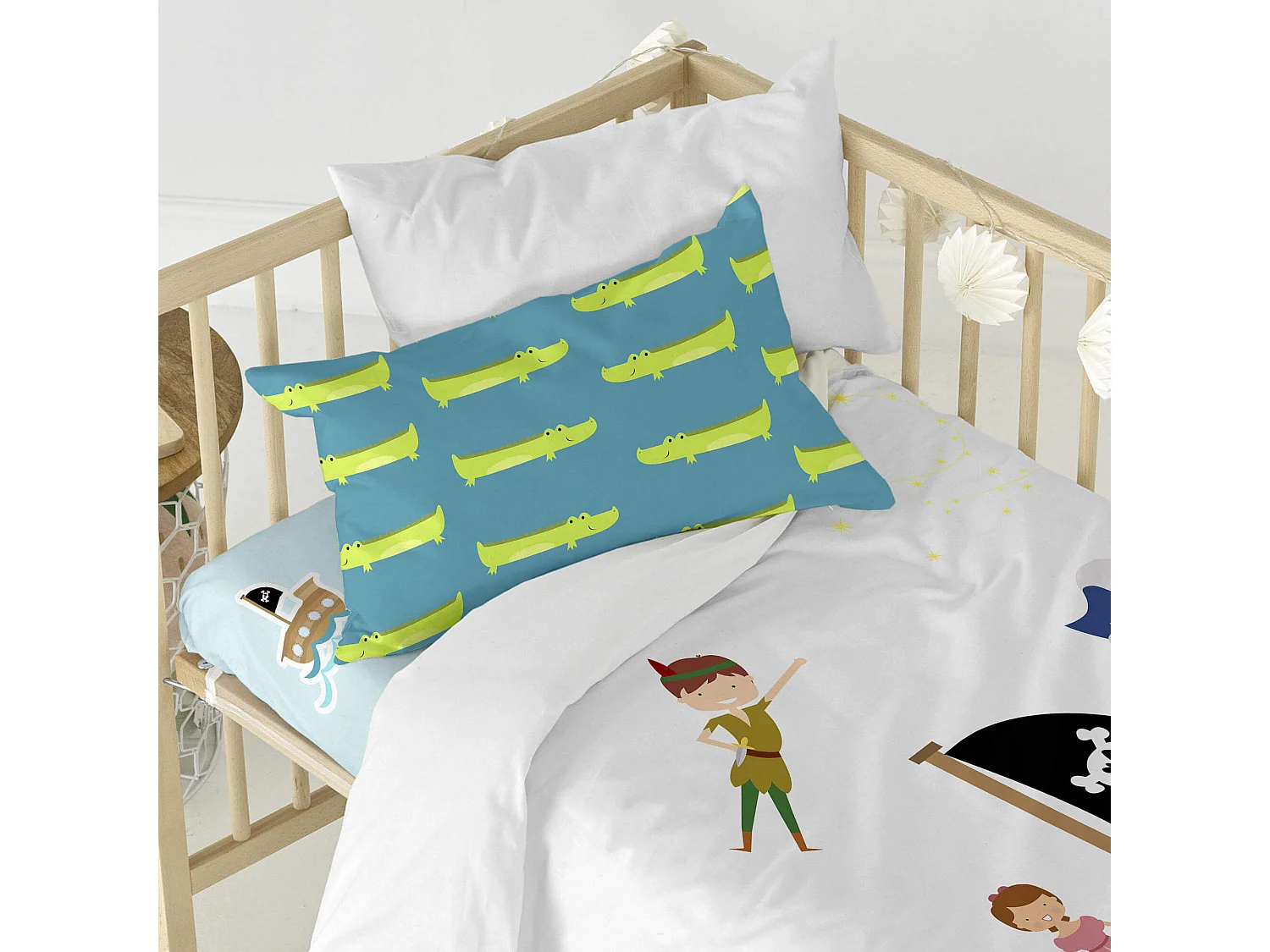 Parure housse de couette 2 pièces 100x135 cm (Berceau) Flying boy