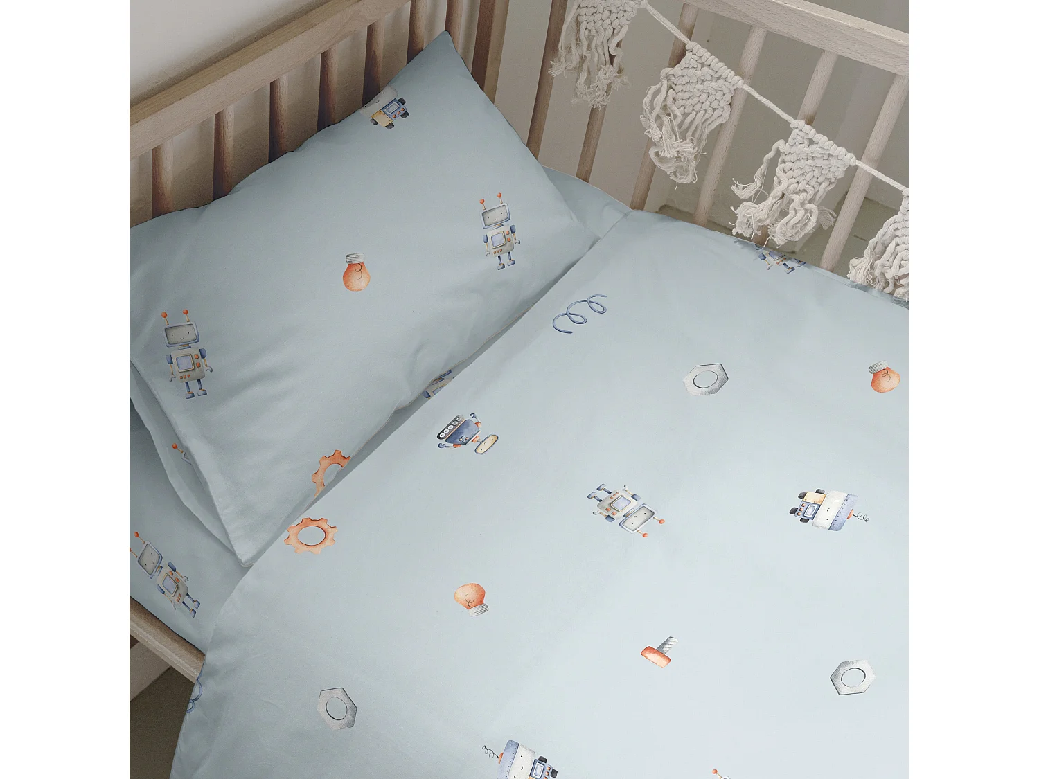 Dekbedovertrekset 2-delig 100x120 cm (Ledikant) Nut