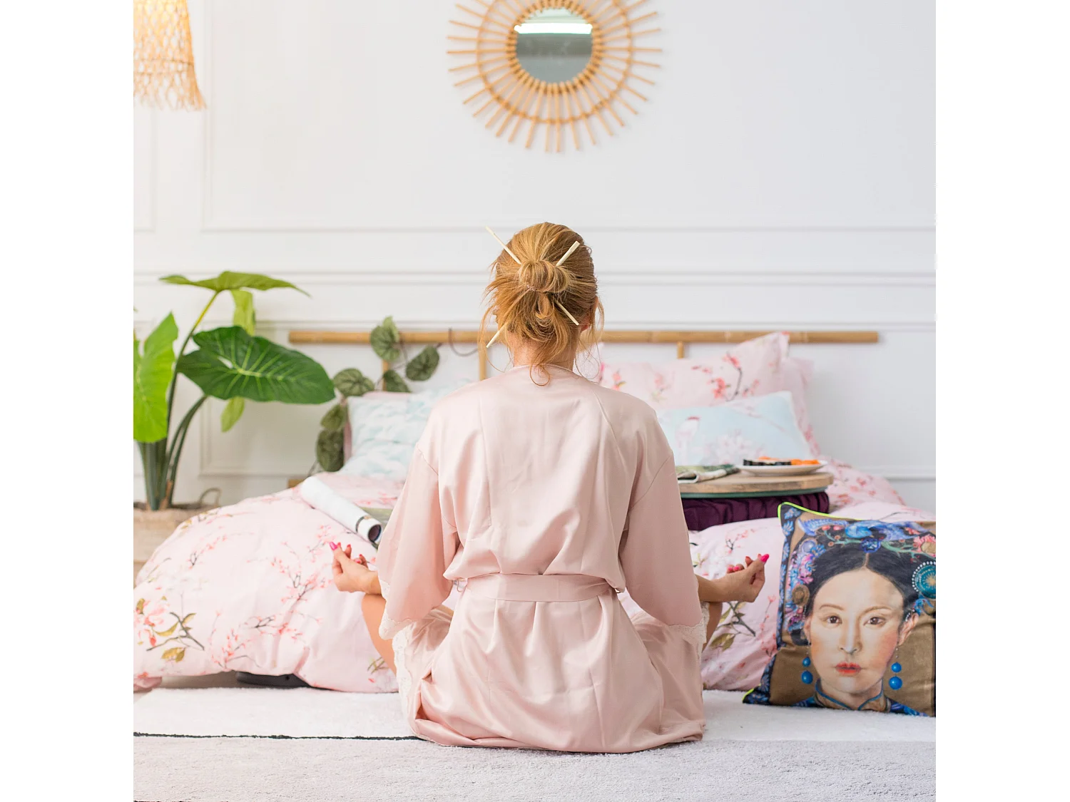 Funda nórdica 220x220 cm (Cama 135/140) Chinoiserie rose