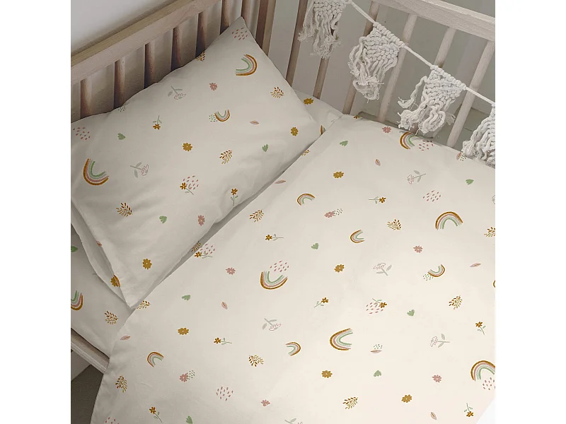 Set copripiumino lettino 2 pezzi 100x120 cm (Lettino) Iris