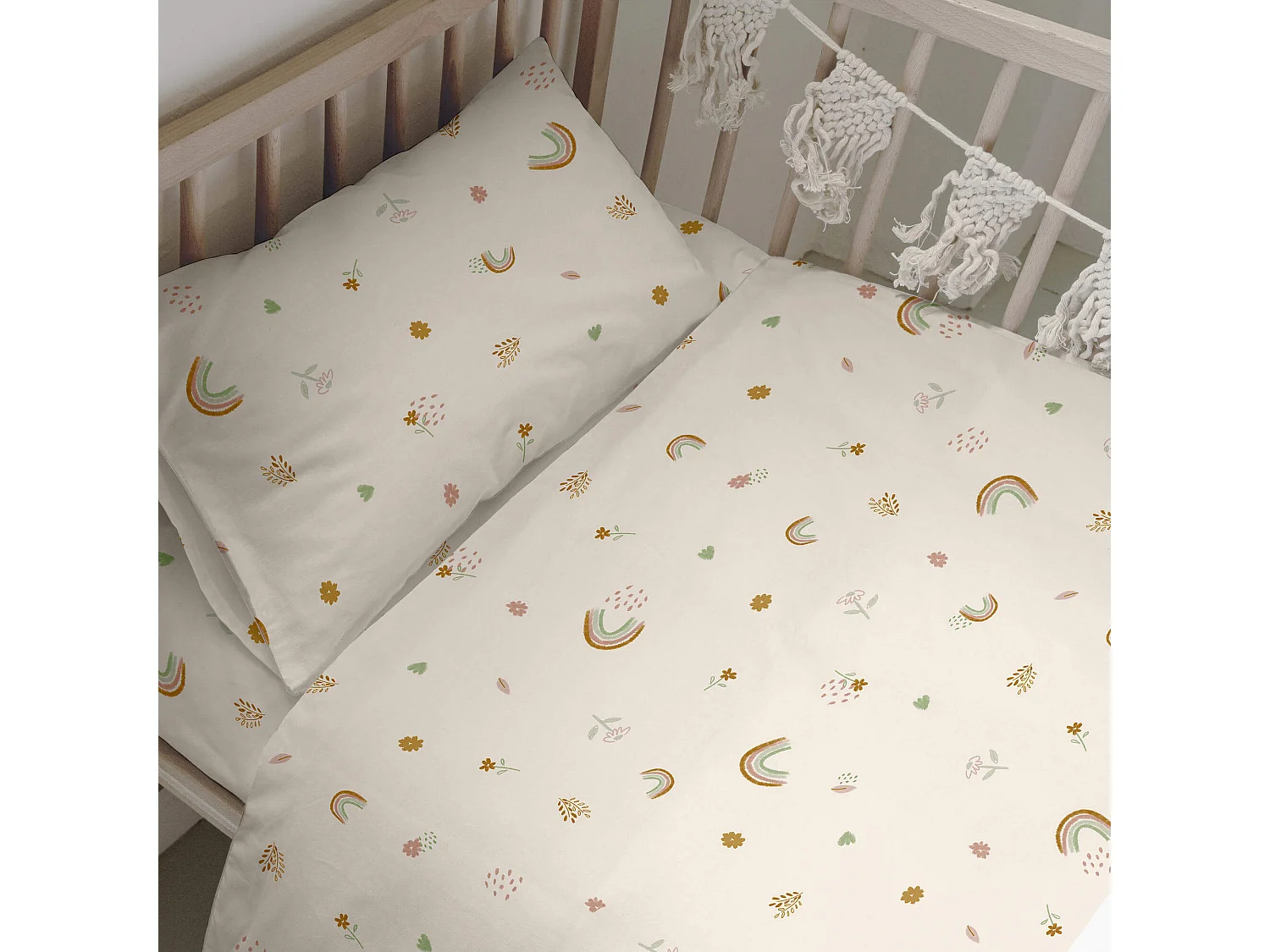 Bettbezug set 2 teiliges 100x120 cm (Kinderbett) Iris