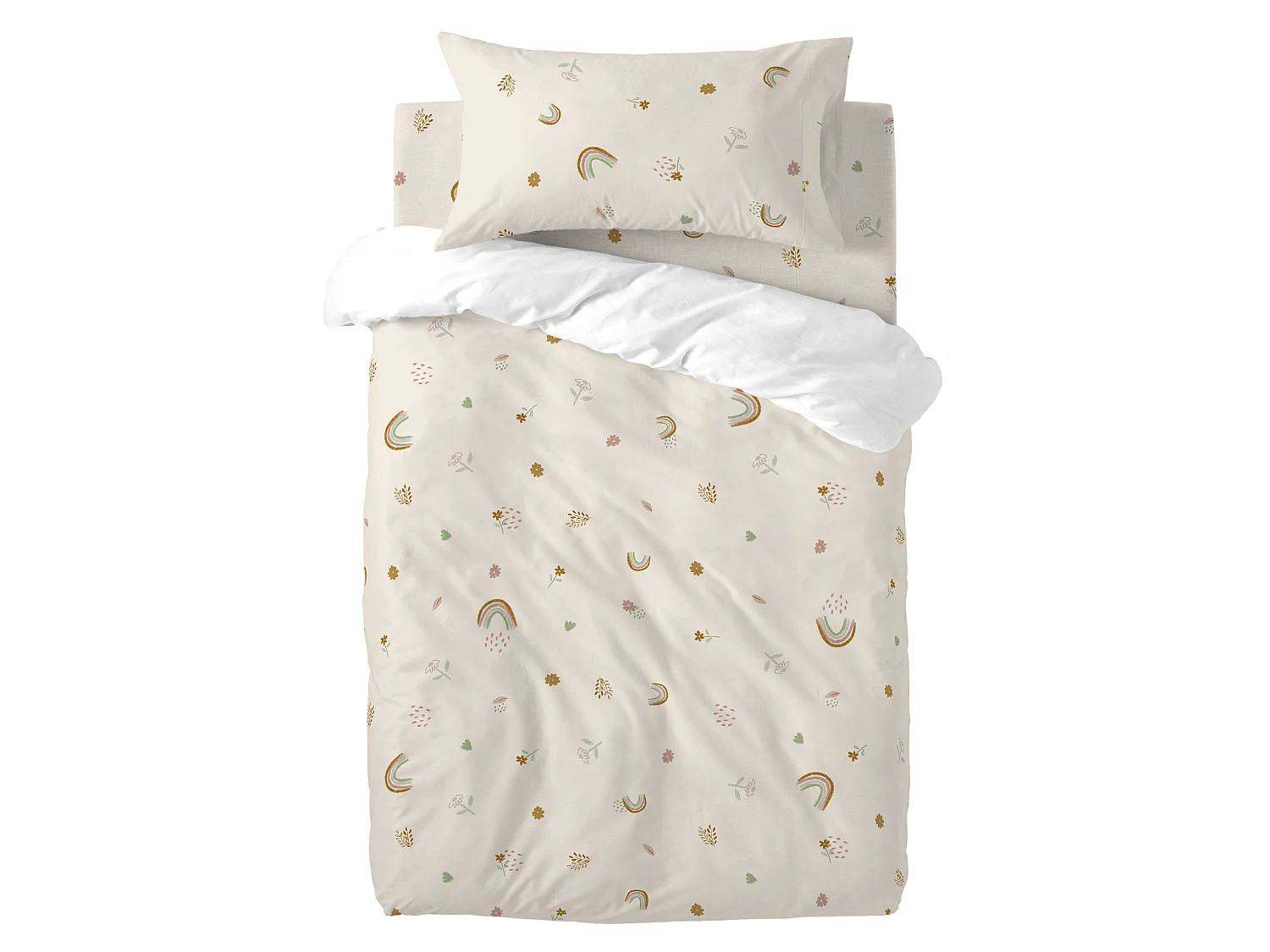 Parure housse de couette 2 pièces 100x120 cm (Berceau) Iris