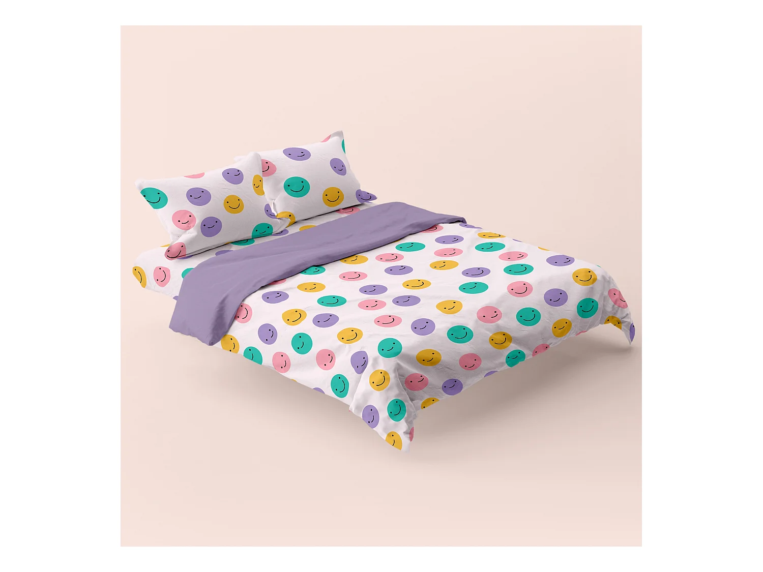 Bettbezug 260x220 cm (Bett 180/200) Funny faces
