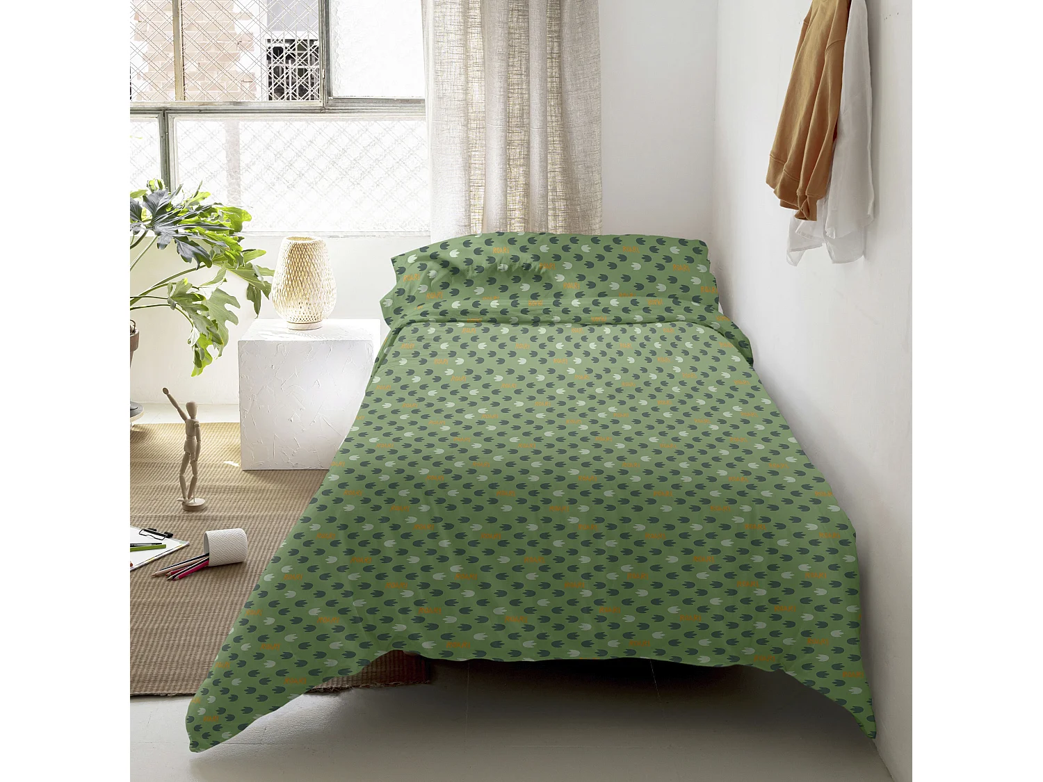 Parure housse de couette 2 pièces 155x220 cm (Lit 80/90) Happydino (D)