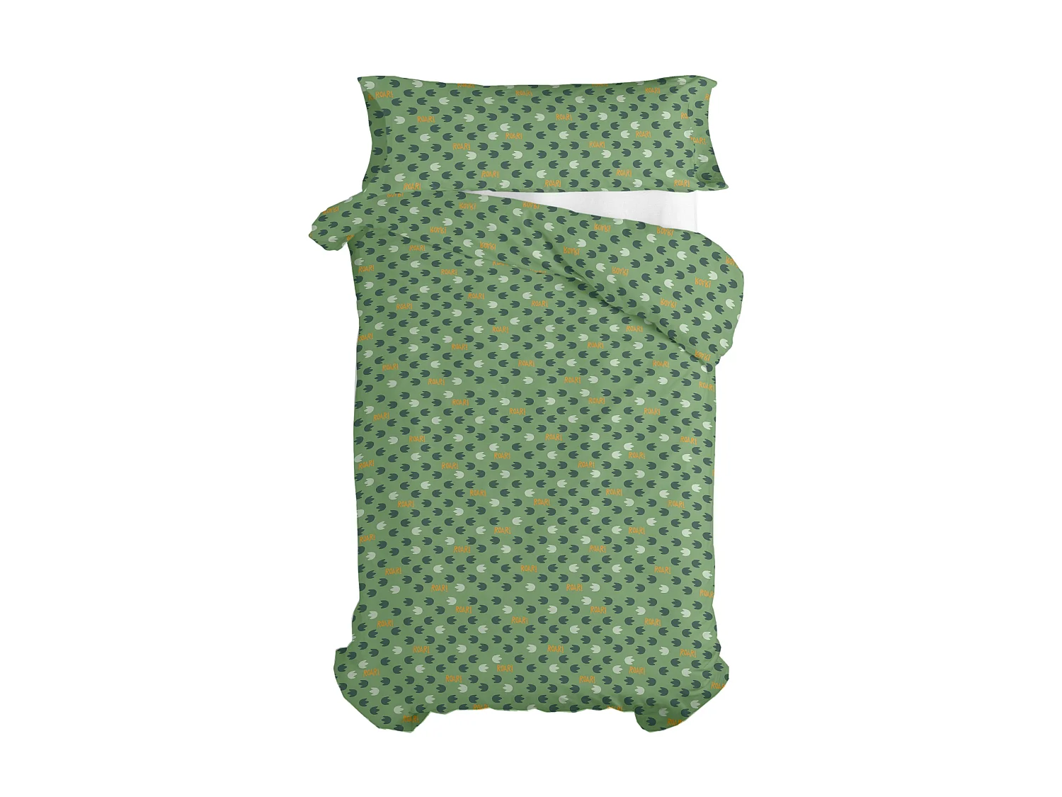 Parure housse de couette 2 pièces 155x220 cm (Lit 80/90) Happydino (D)