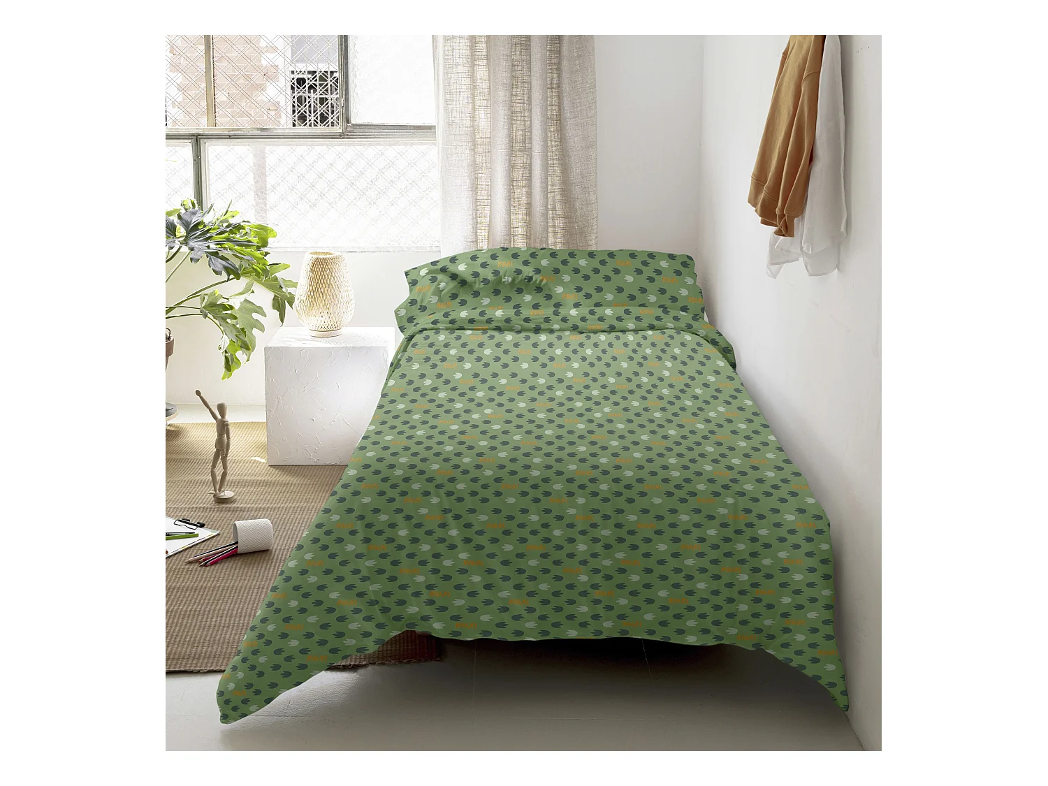 Parure housse de couette 2 pièces 155x220 cm (Lit 80/90) Happydino (D)