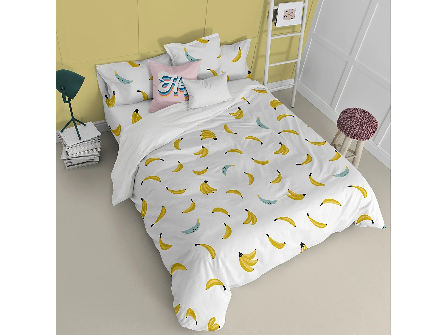 Housse de couette 260x220 cm (Lit 180/200) Sweet banana